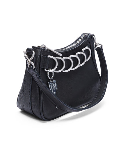TRASH BAG MINI BLACK LEATHER