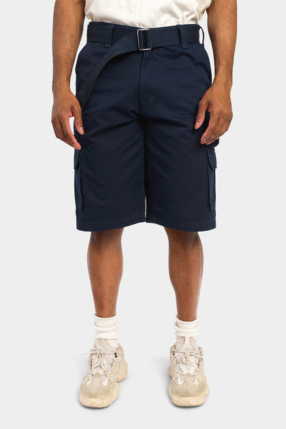 Essential Solid Relaxed Fit Chino Cargo Shorts