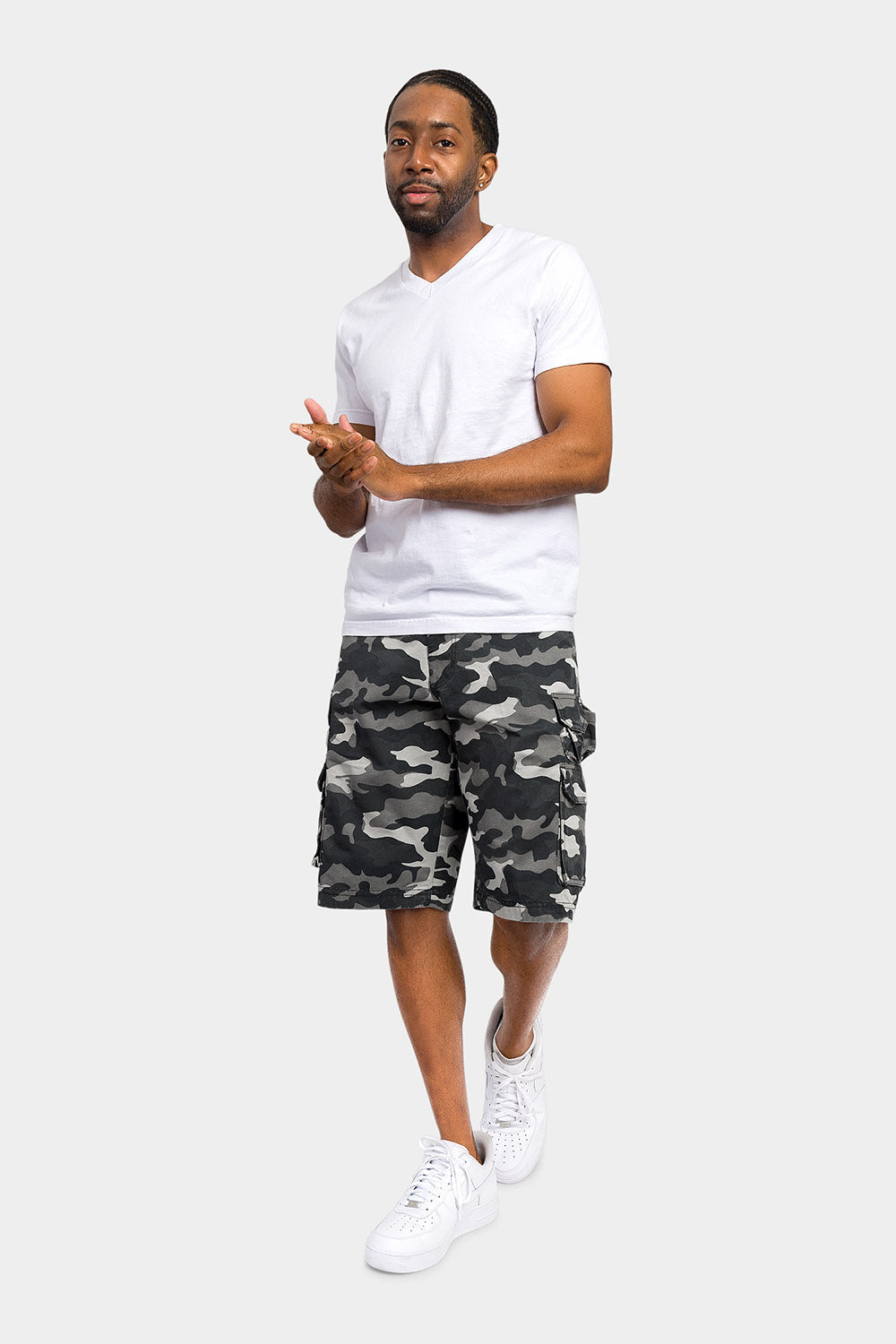 Essential Camo Relaxed Fit Chino Cargo Shorts