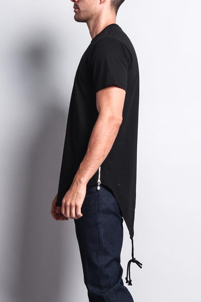 Fishtail Long Length Curved Hem T-Shirt