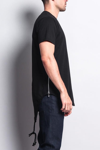 Fishtail Long Length Curved Hem T-Shirt