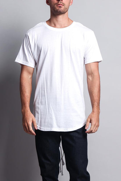 Fishtail Long Length Curved Hem T-Shirt