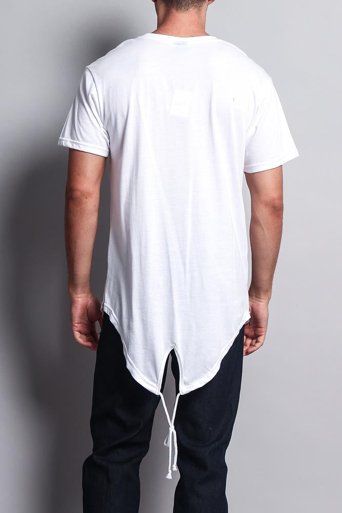 Fishtail Long Length Curved Hem T-Shirt