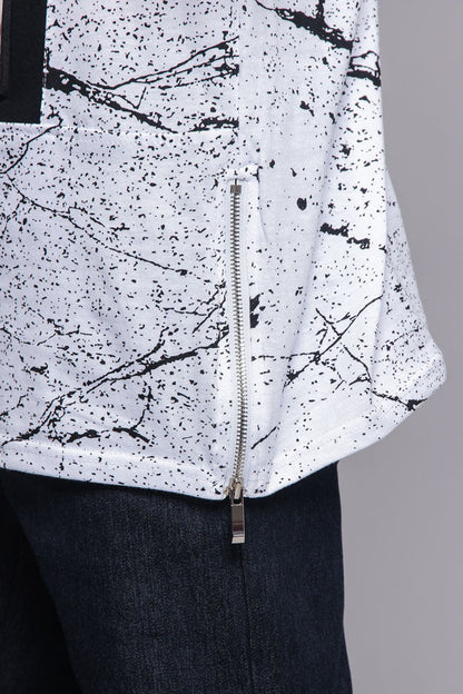 Metallic American Flag Marble Print T-Shirt