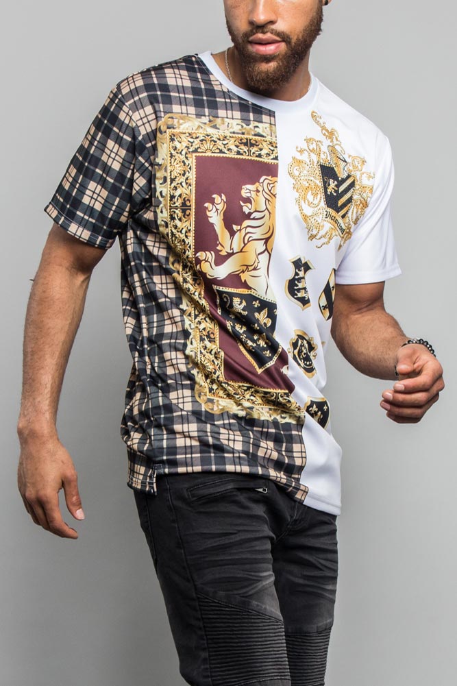 Plaid Mix Print T-Shirt