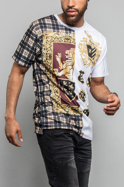 Plaid Mix Print T-Shirt
