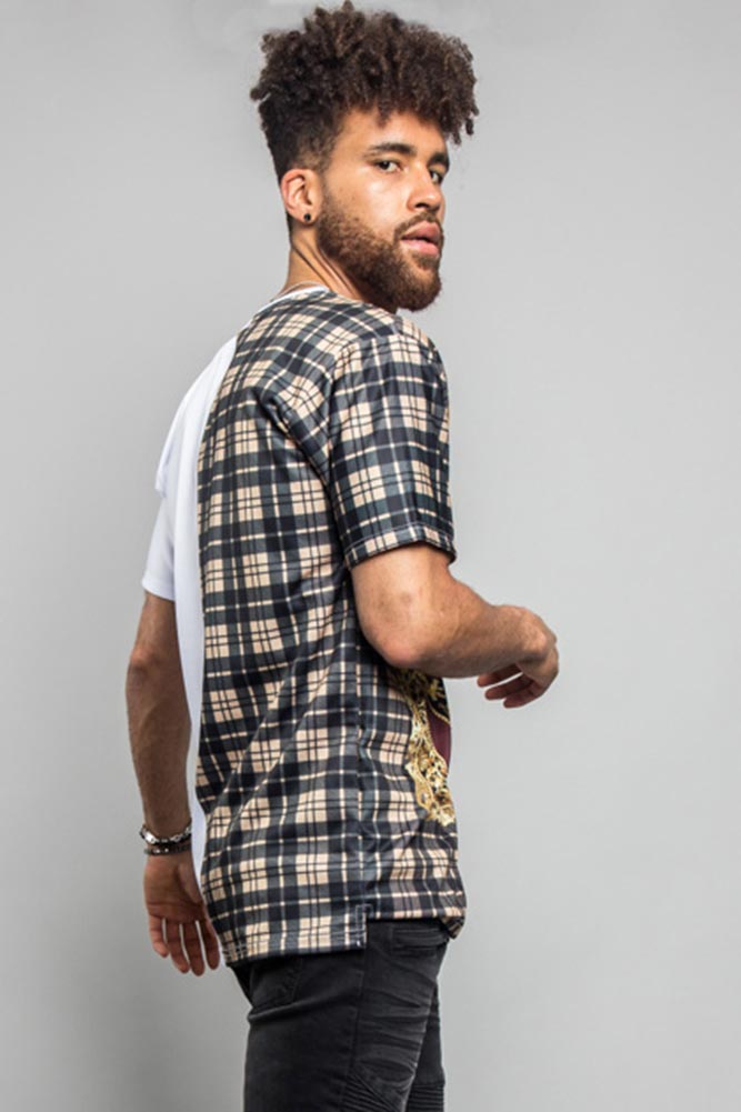 Plaid Mix Print T-Shirt