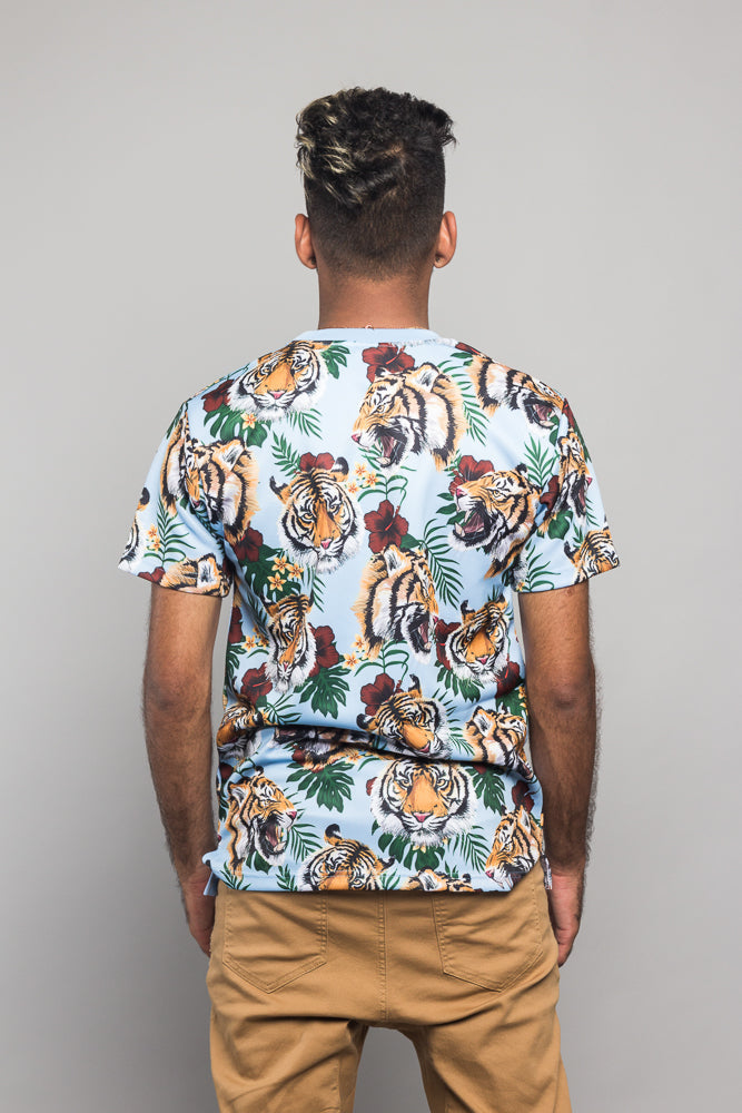 3D Savage Tiger Print T-Shirt