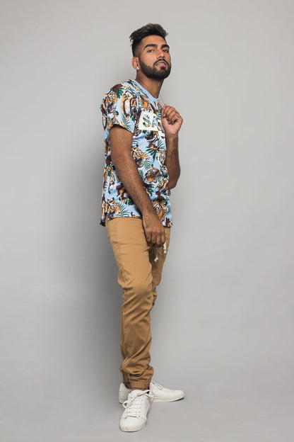 3D Savage Tiger Print T-Shirt