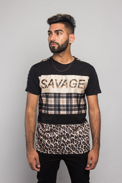 Savage Leopard Block T-Shirt