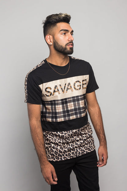 Savage Leopard Block T-Shirt