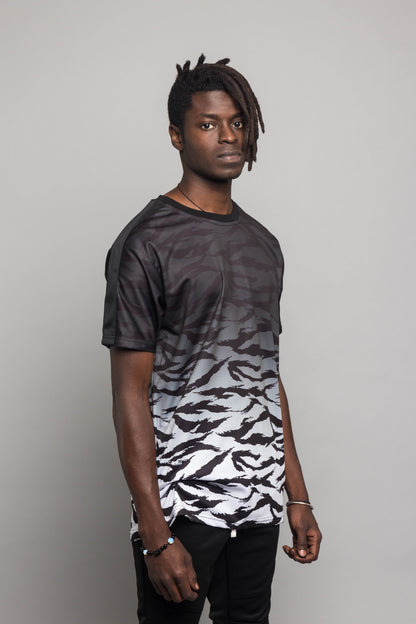 Dip Dye Gradient Tiger T-Shirt