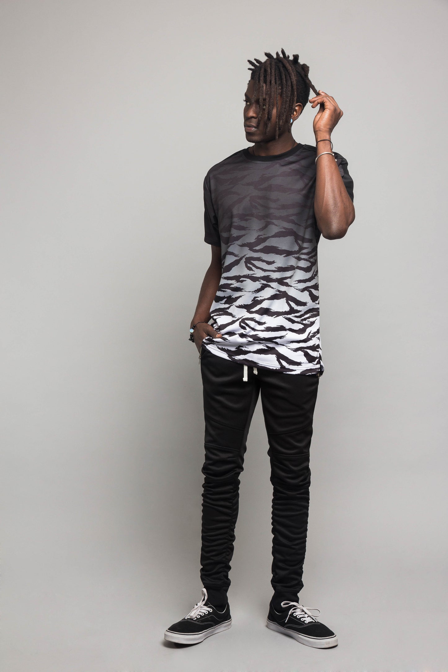 Dip Dye Gradient Tiger T-Shirt