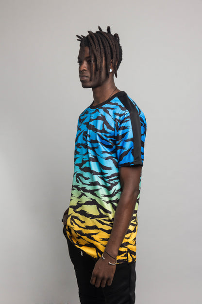 Dip Dye Gradient Tiger T-Shirt