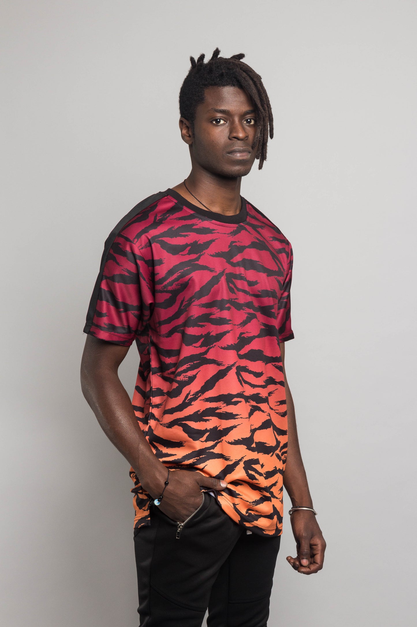 Dip Dye Gradient Tiger T-Shirt