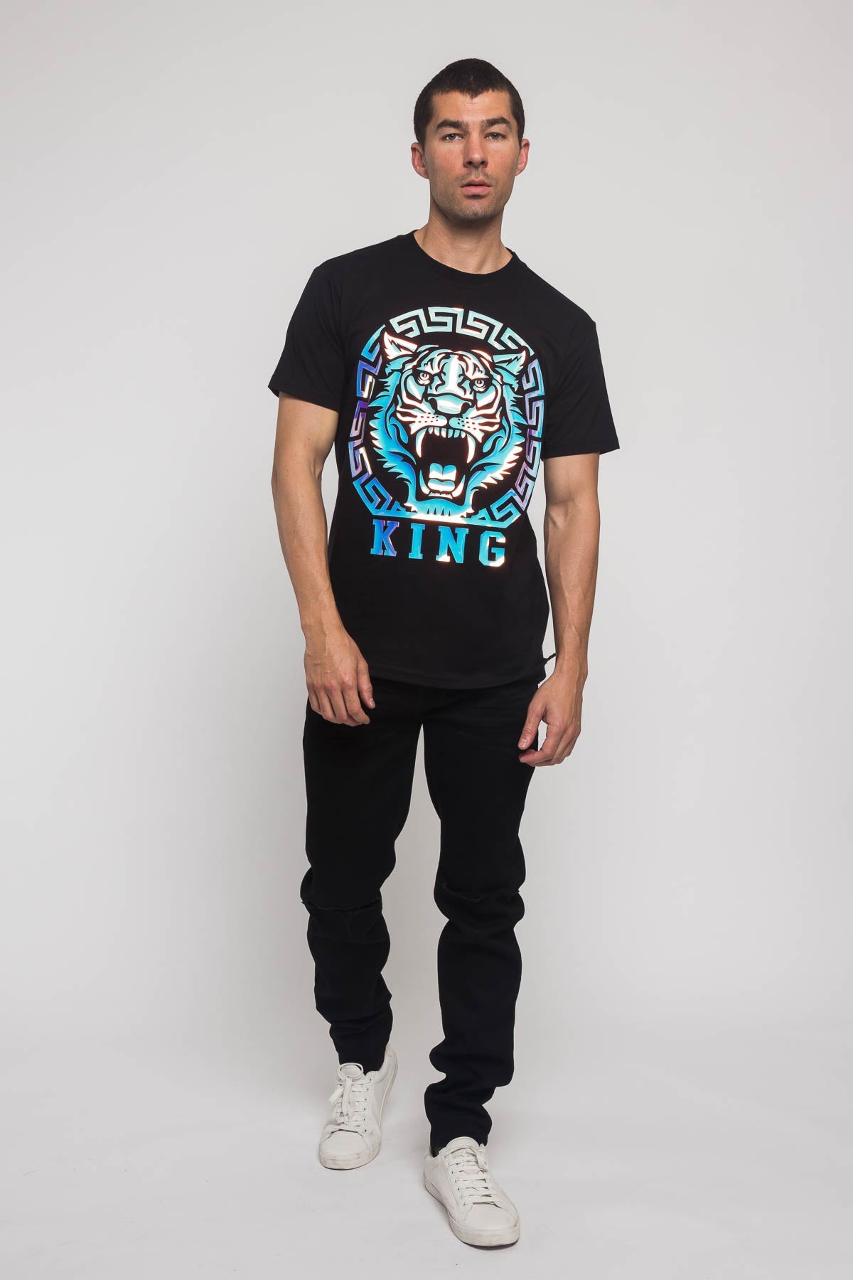 Iridescent Foil King Tiger T-Shirt