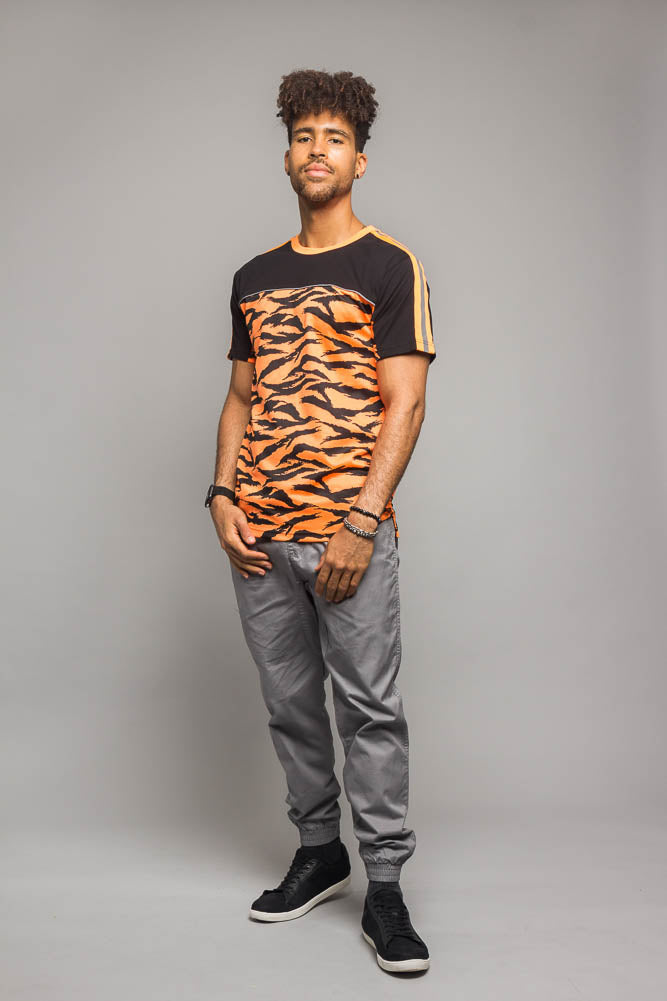 Reflective Tiger Striped T-Shirt