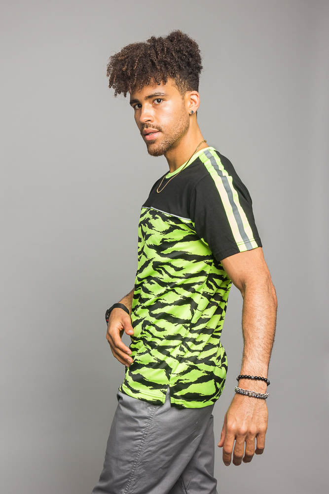 Reflective Tiger Striped T-Shirt