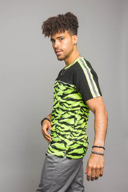 Reflective Tiger Striped T-Shirt