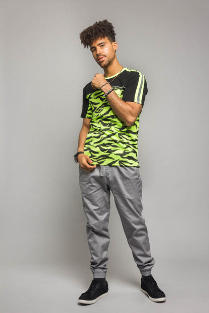 Reflective Tiger Striped T-Shirt