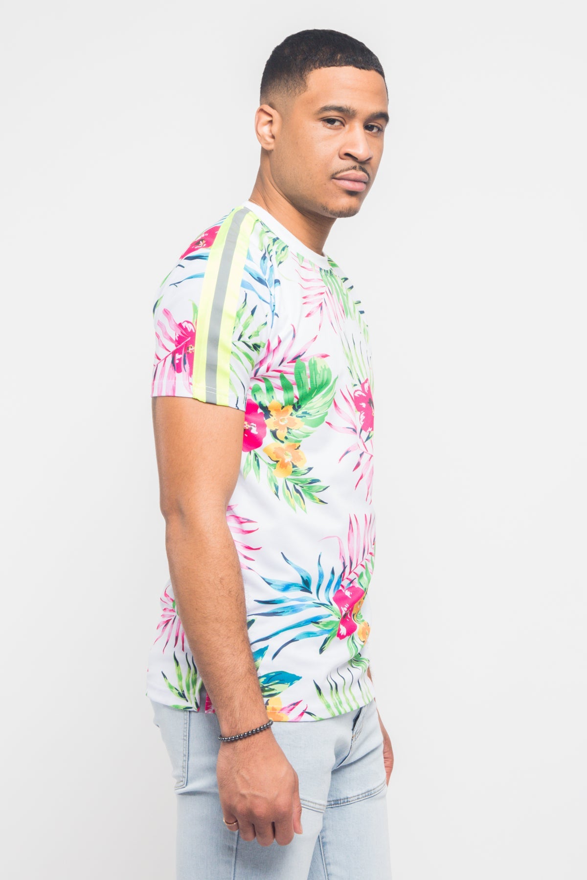 Reflective Neon Floral T-Shirt