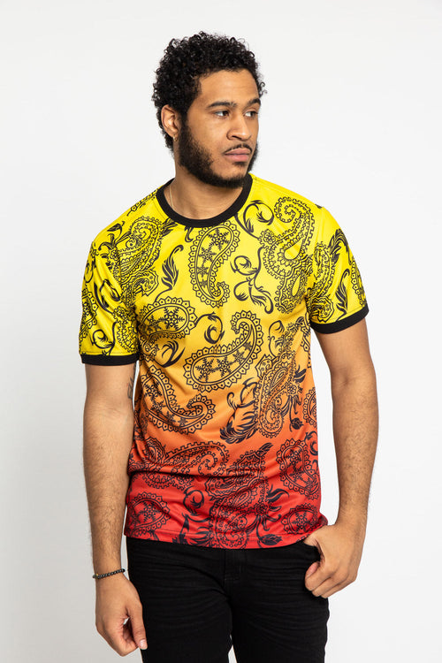 Paisley Gradient Ombre T-Shirt