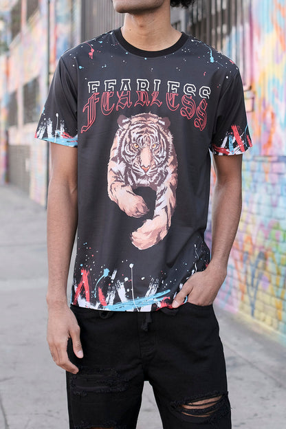 Fearless Tiger Graffiti T-Shirt