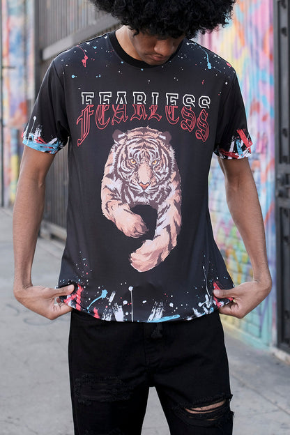 Fearless Tiger Graffiti T-Shirt