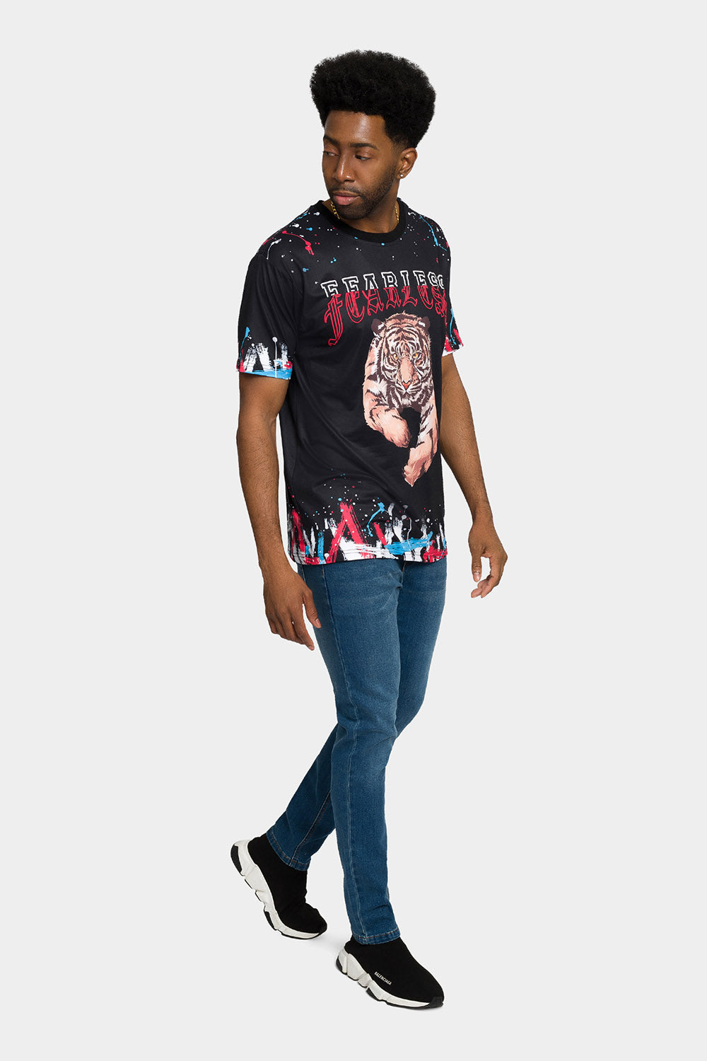 Fearless Tiger Graffiti T-Shirt