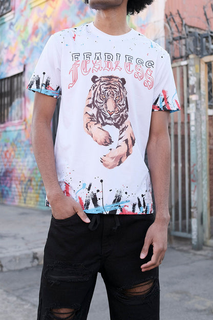 Fearless Tiger Graffiti T-Shirt