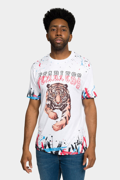 Fearless Tiger Graffiti T-Shirt