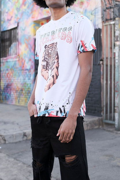 Fearless Tiger Graffiti T-Shirt