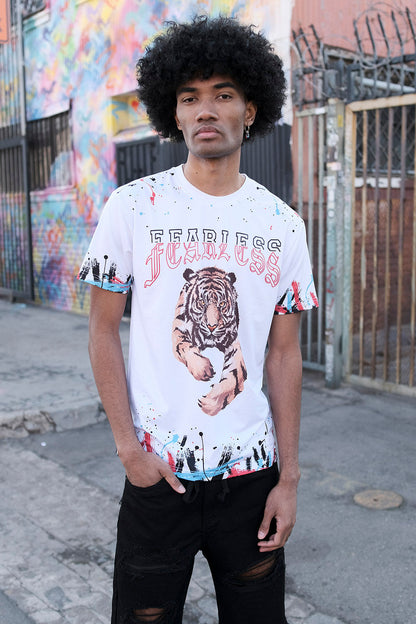 Fearless Tiger Graffiti T-Shirt