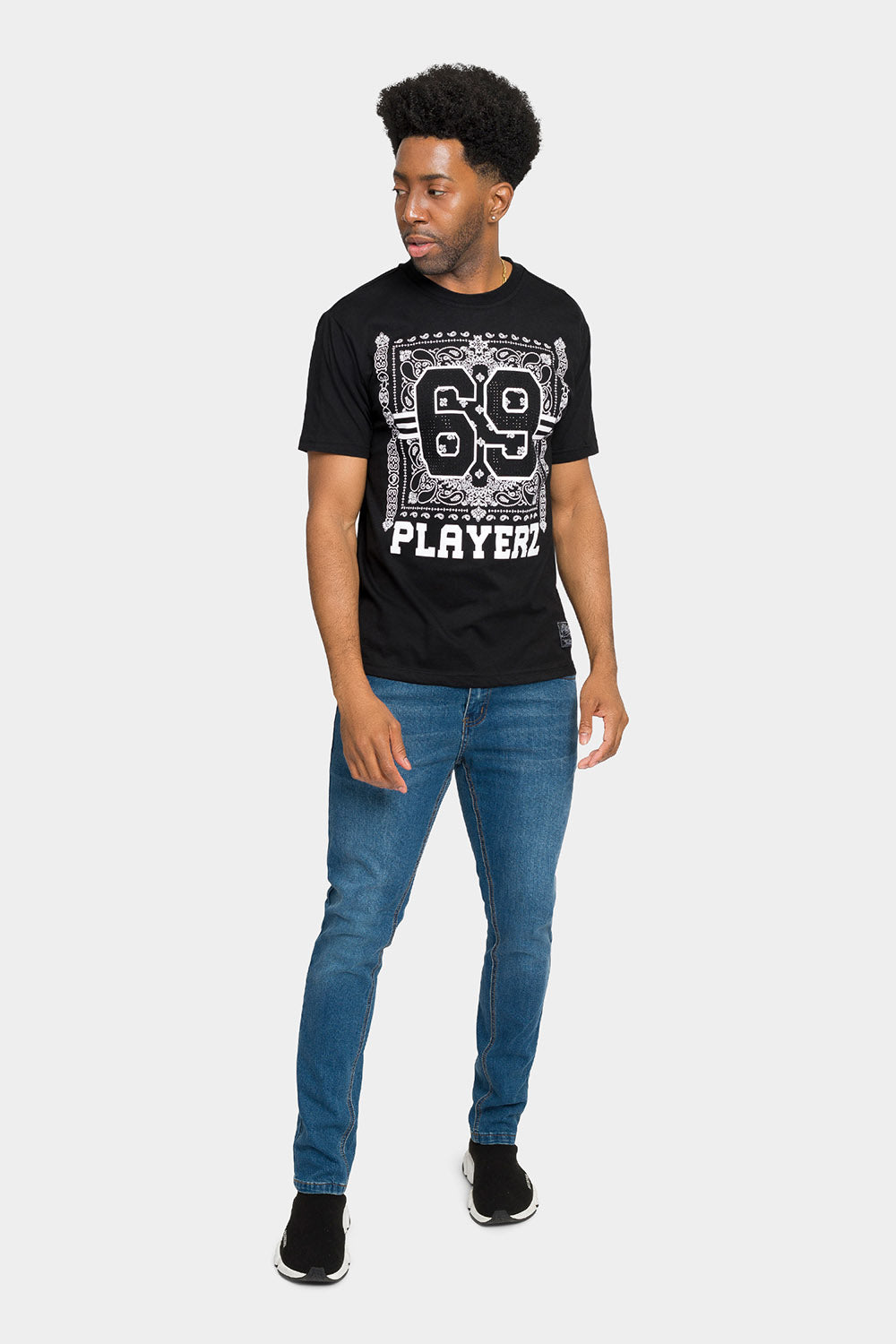 Rhinestone Studded 69 Playerz T-Shirt
