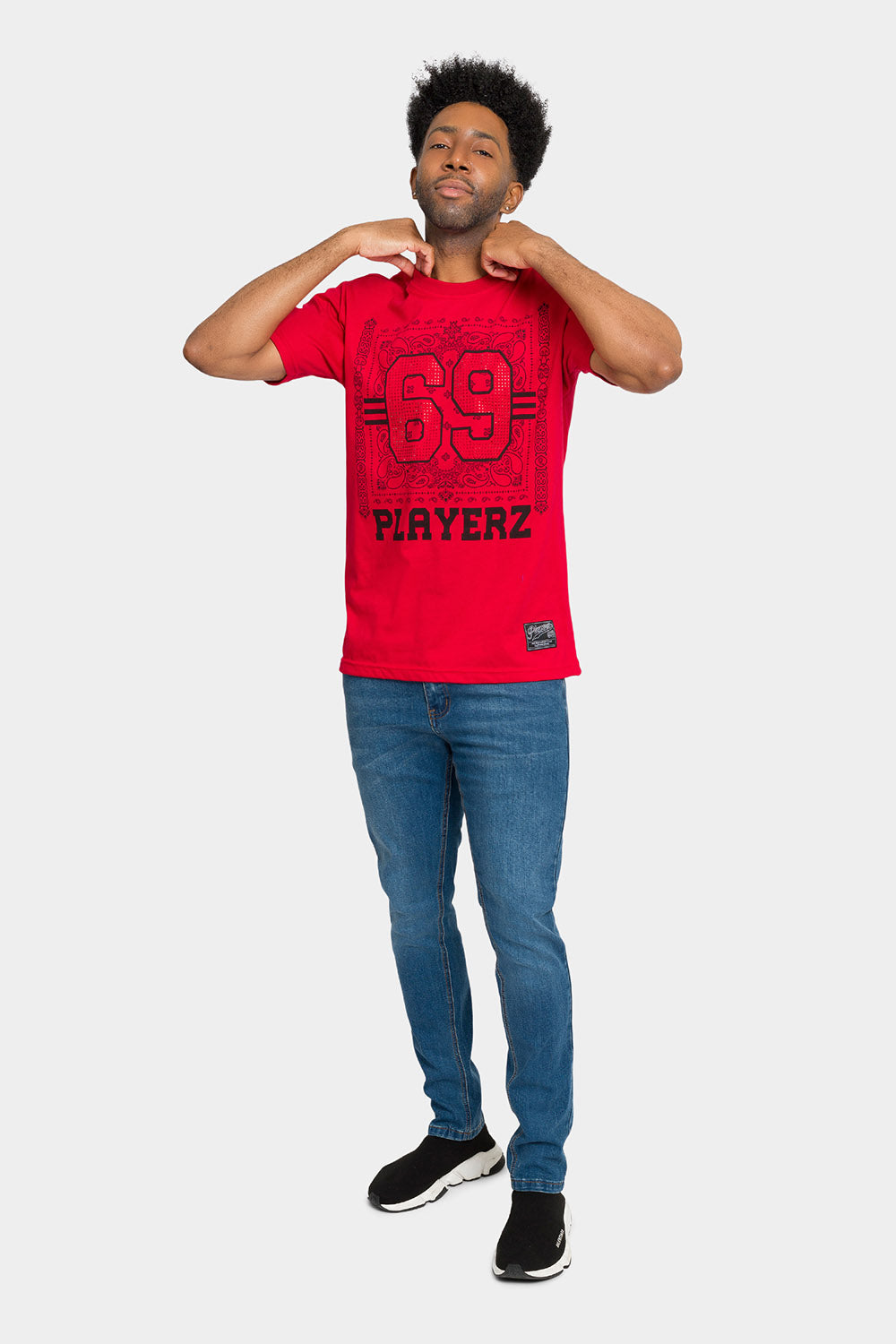 Rhinestone Studded 69 Playerz T-Shirt
