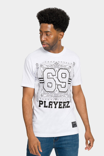 Rhinestone Studded 69 Playerz T-Shirt