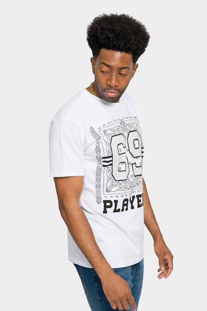 Rhinestone Studded 69 Playerz T-Shirt