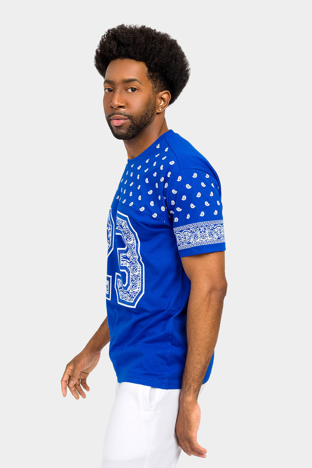 Number 23 Bandana Paisley Print T-Shirt