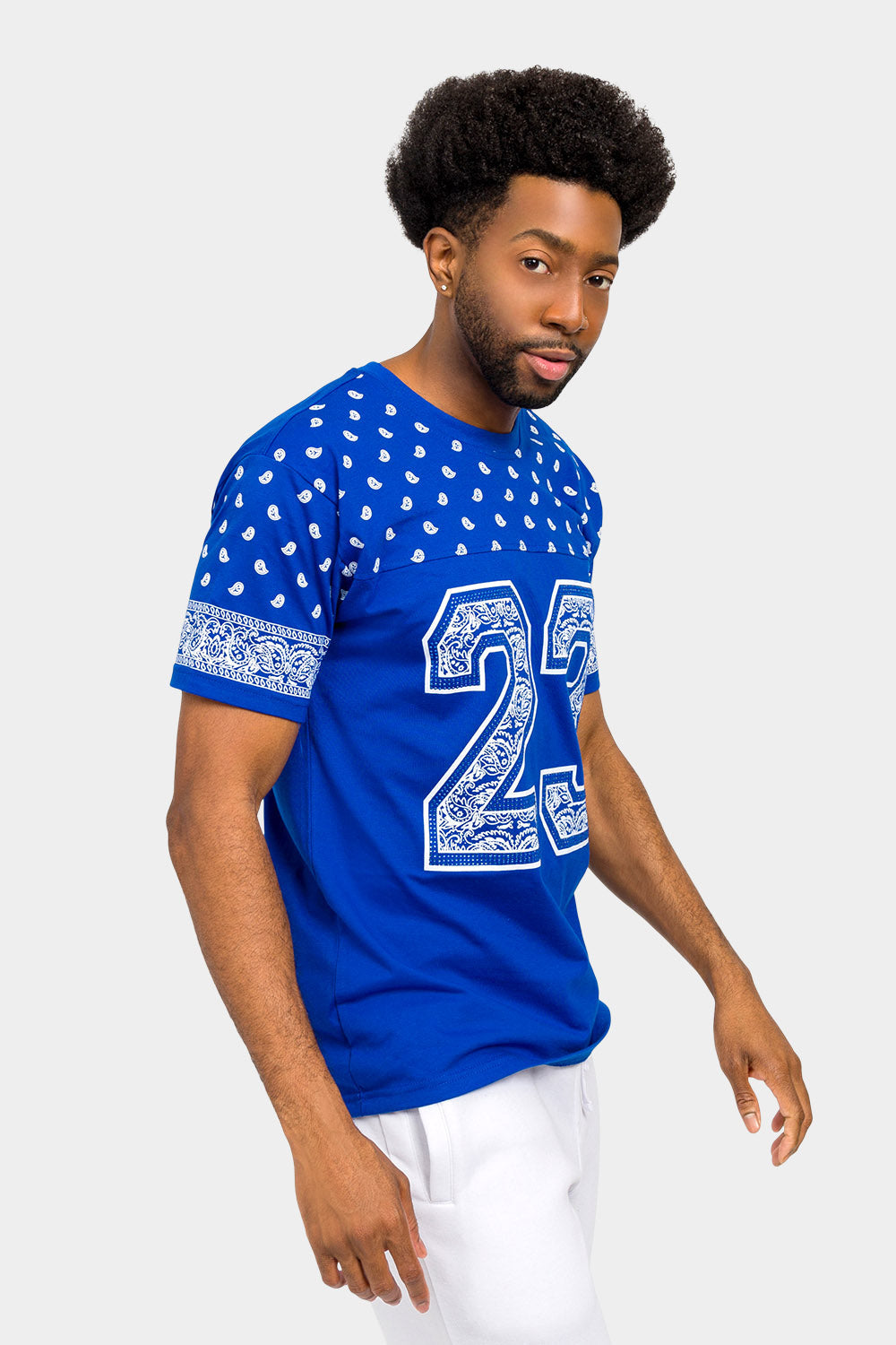 Number 23 Bandana Paisley Print T-Shirt