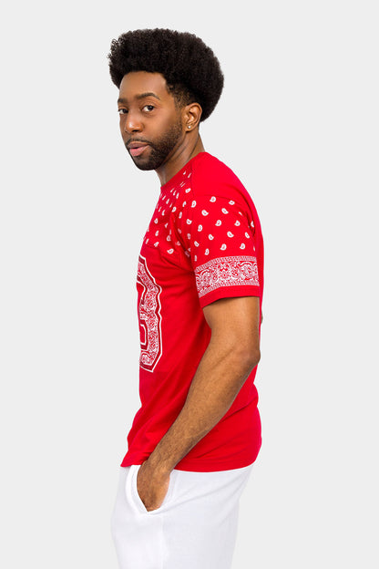 Number 23 Bandana Paisley Print T-Shirt