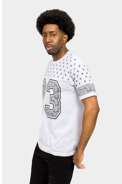 Number 23 Bandana Paisley Print T-Shirt