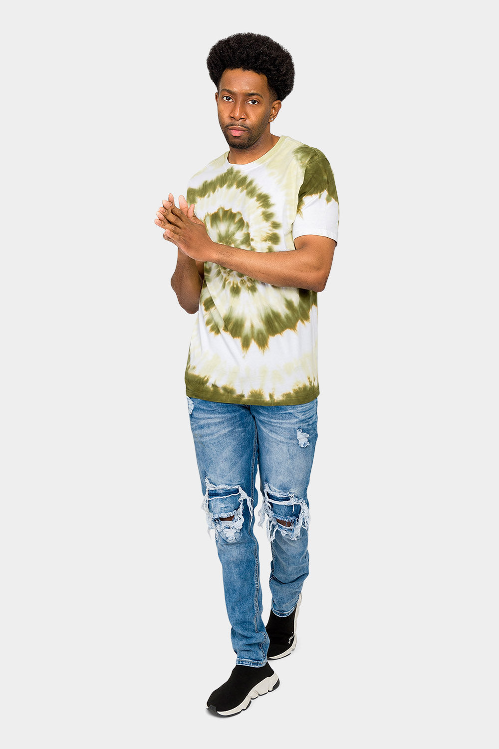 Pastel Spiral Tie Dye Cotton Shirt