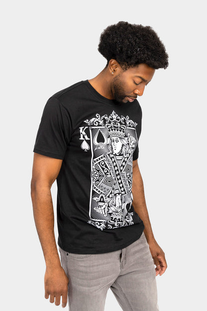 Rhinestone Studded King of Hearts T-Shirt