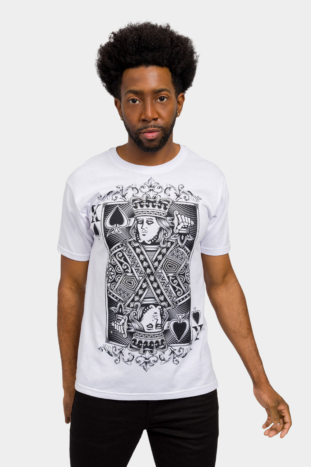 Rhinestone Studded King of Hearts T-Shirt