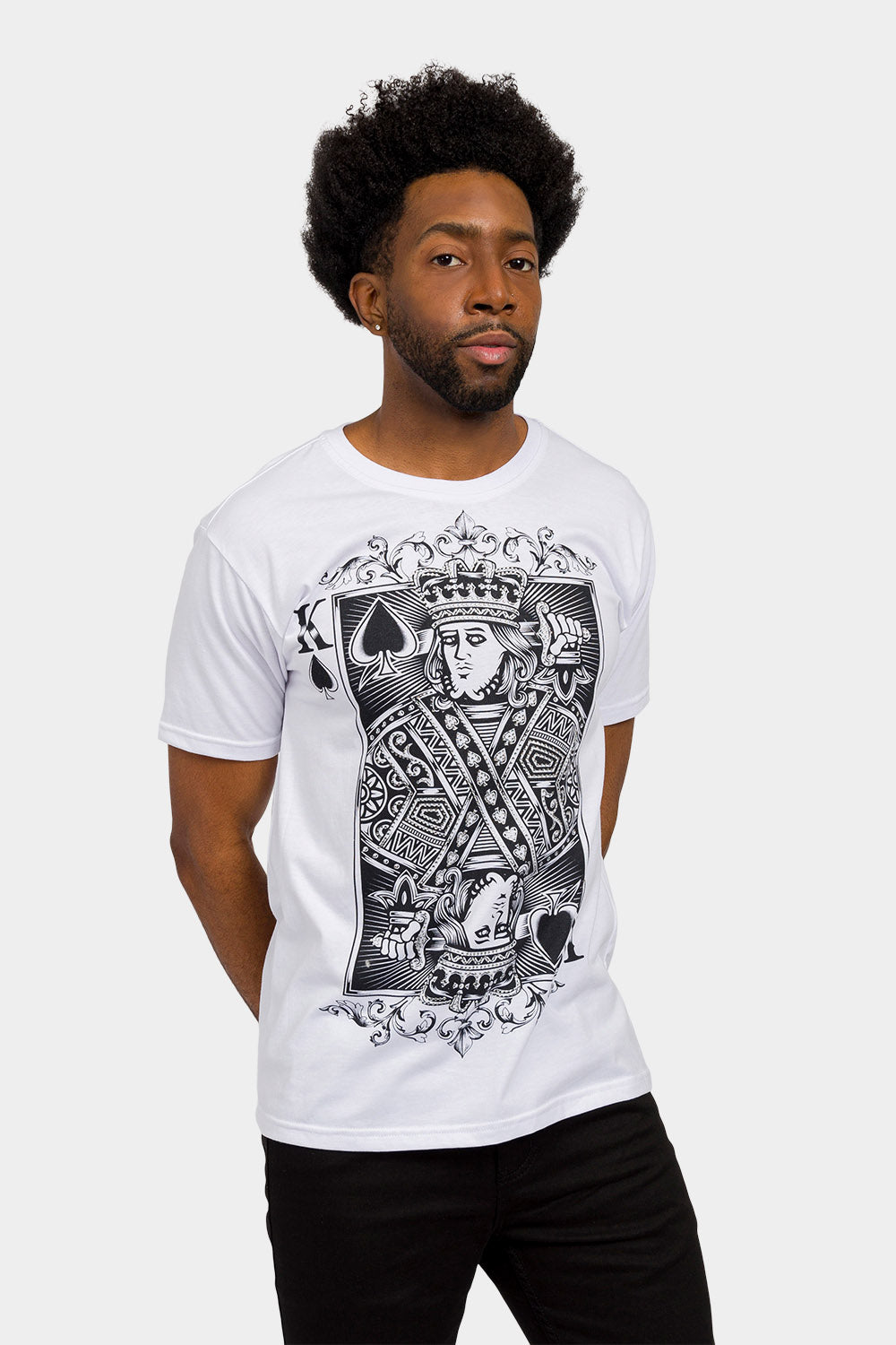 Rhinestone Studded King of Hearts T-Shirt
