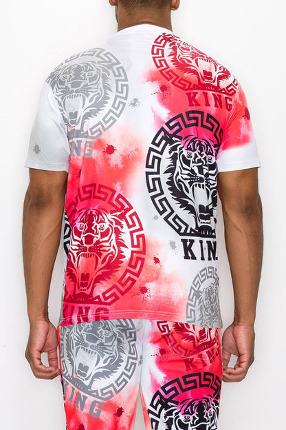 Tie Dye King Tiger T-Shirt