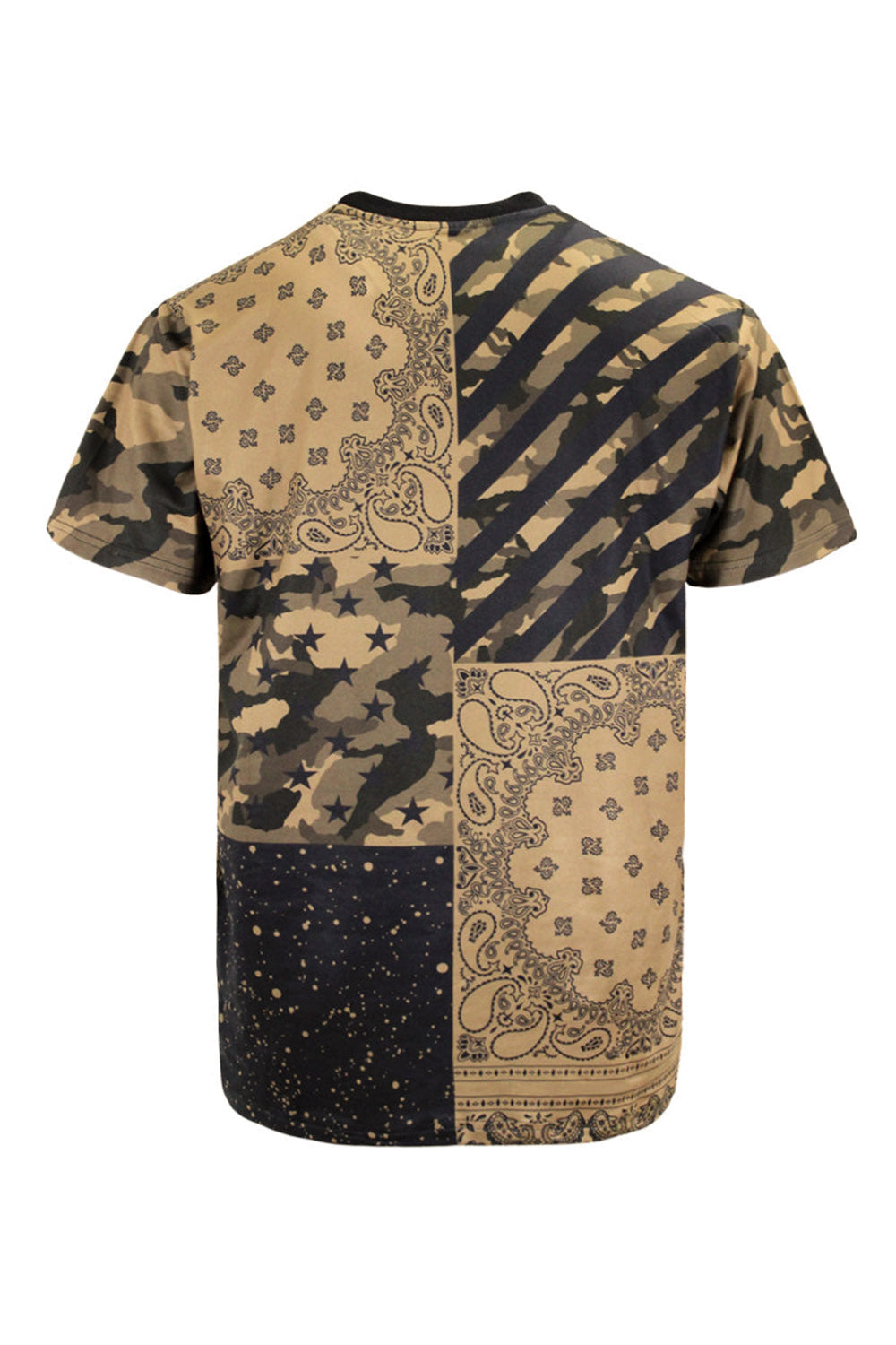 Bandana Paisley Pattern Block Graphic T-Shirt