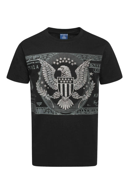 Men's Money Print Rhinestone Graphic T-Shirt