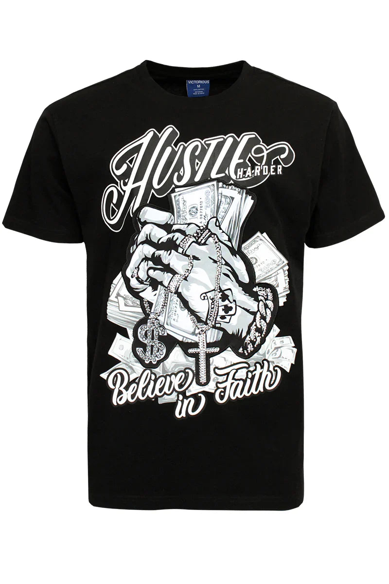 Hustle Rhinestones T-Shirt