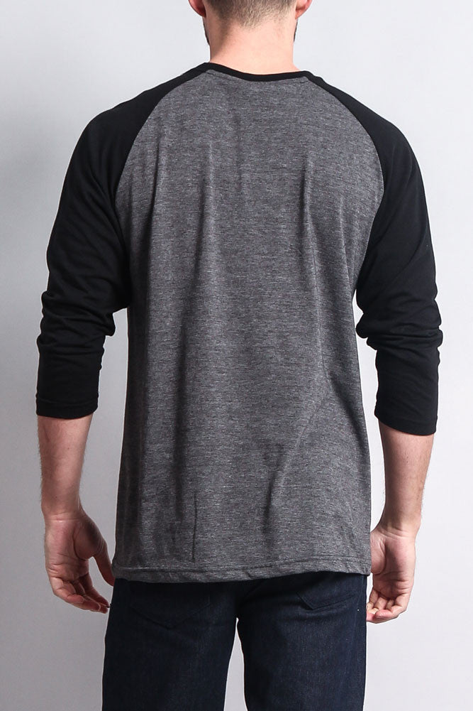 Men's Baseball T-Shirt (Charcoal/Black)